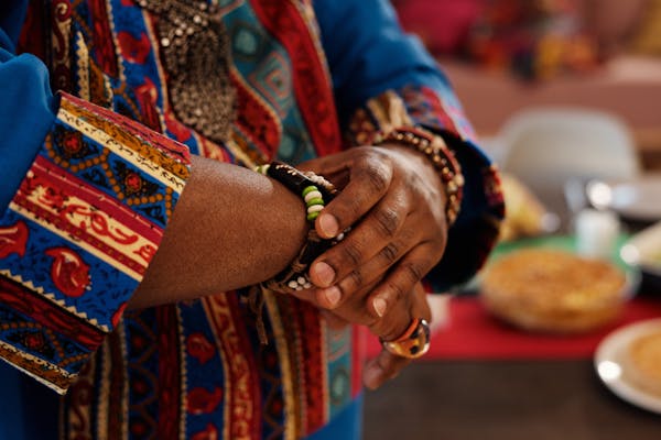 african hand beads