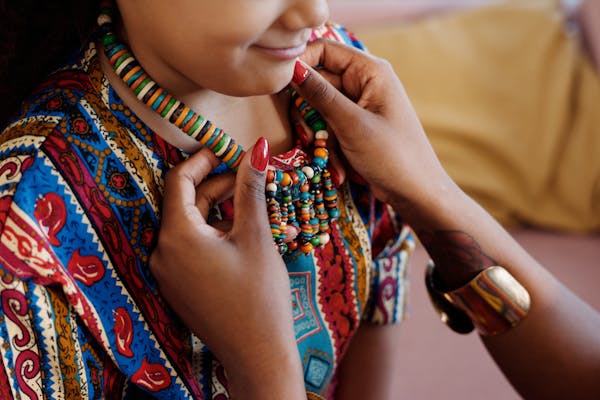 woman beads